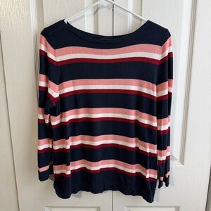 Ann Taylor Factory striped long sleeve sweater size large